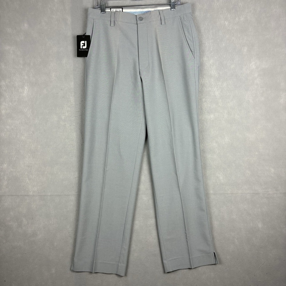 NWT FootJoy Performance Golf Pants Men's 34x32 Gray Stretch Casual Preppy